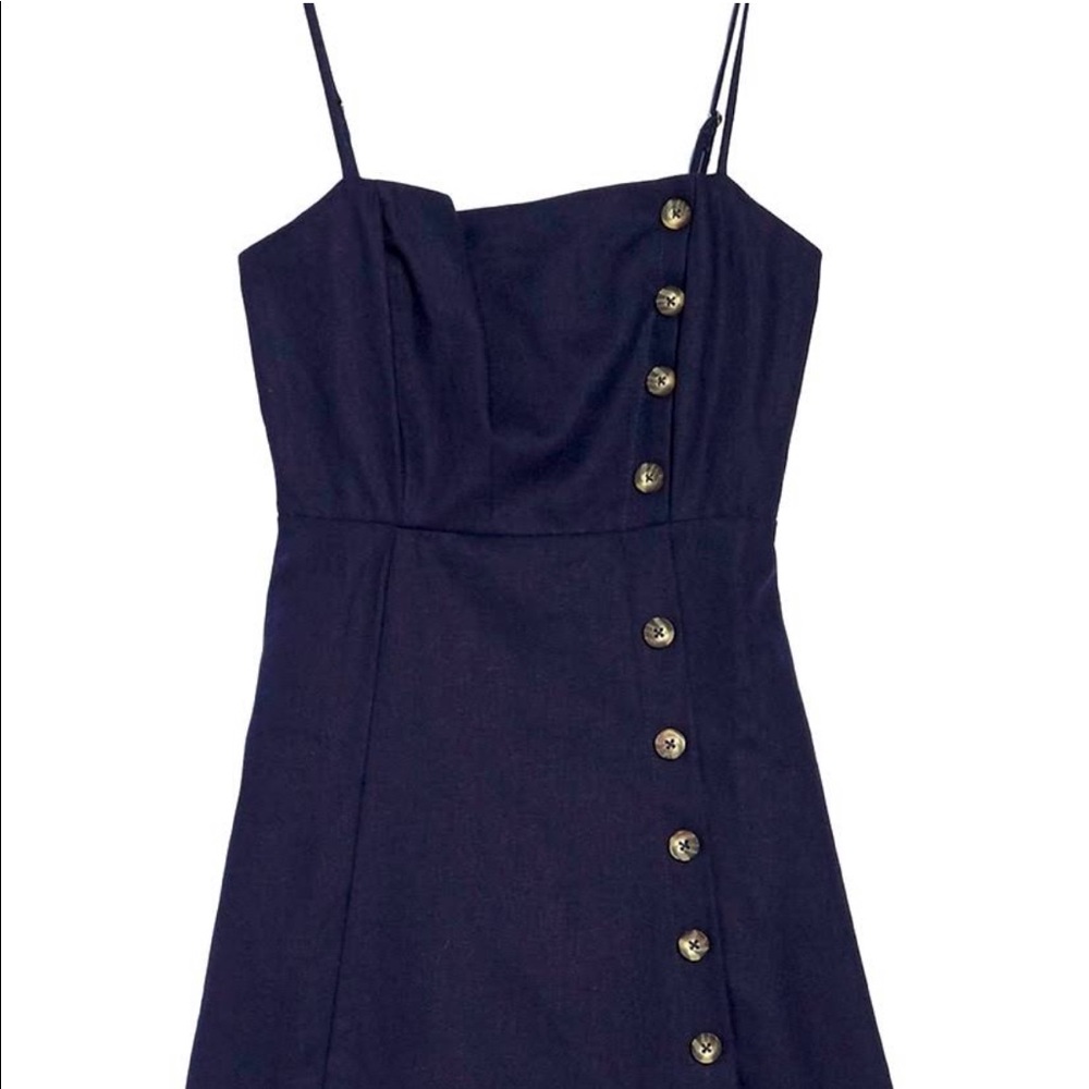 Socialite Square Neck Button Front Dress